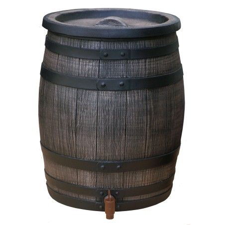 Synthetic wood look rain barrel 13,2 gallons